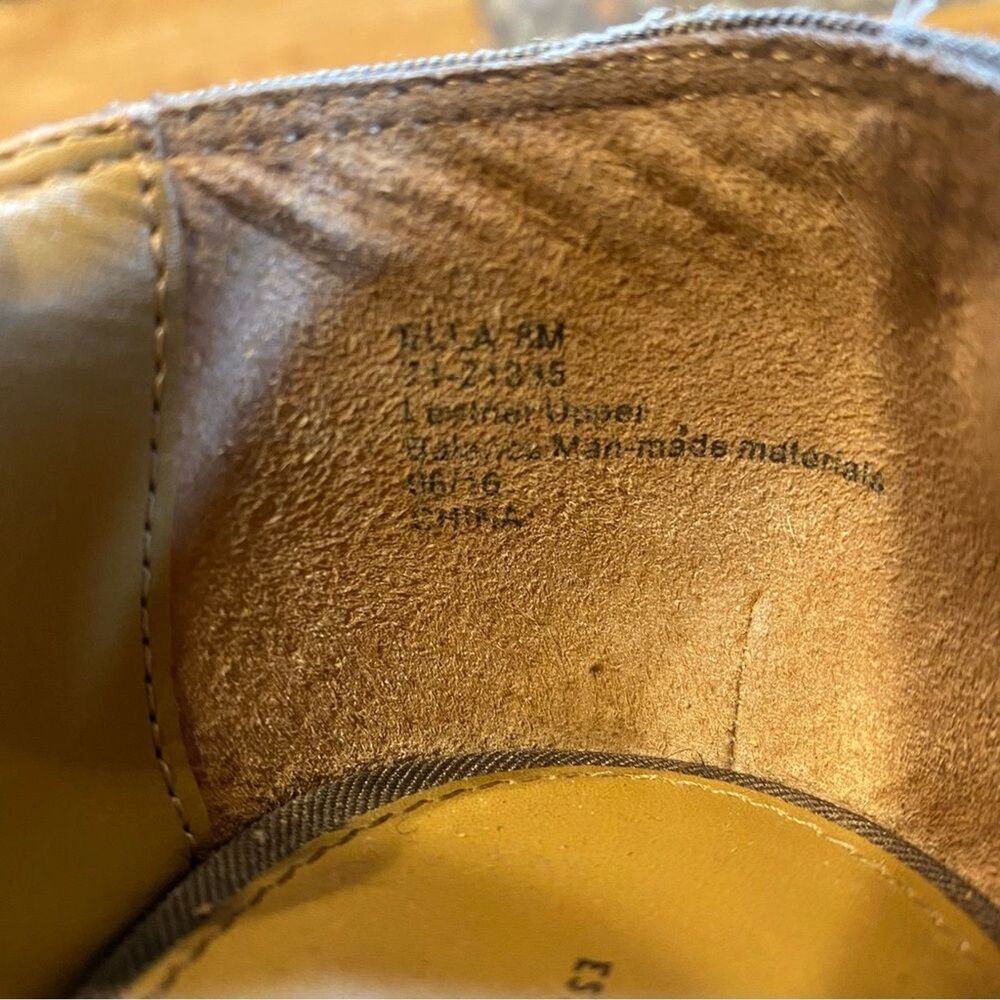 GH BASS 8 Ella Taupe Brown Leather Shimmer Suede Oxford Shoes Academia Y2K* - Picture 14 of 16